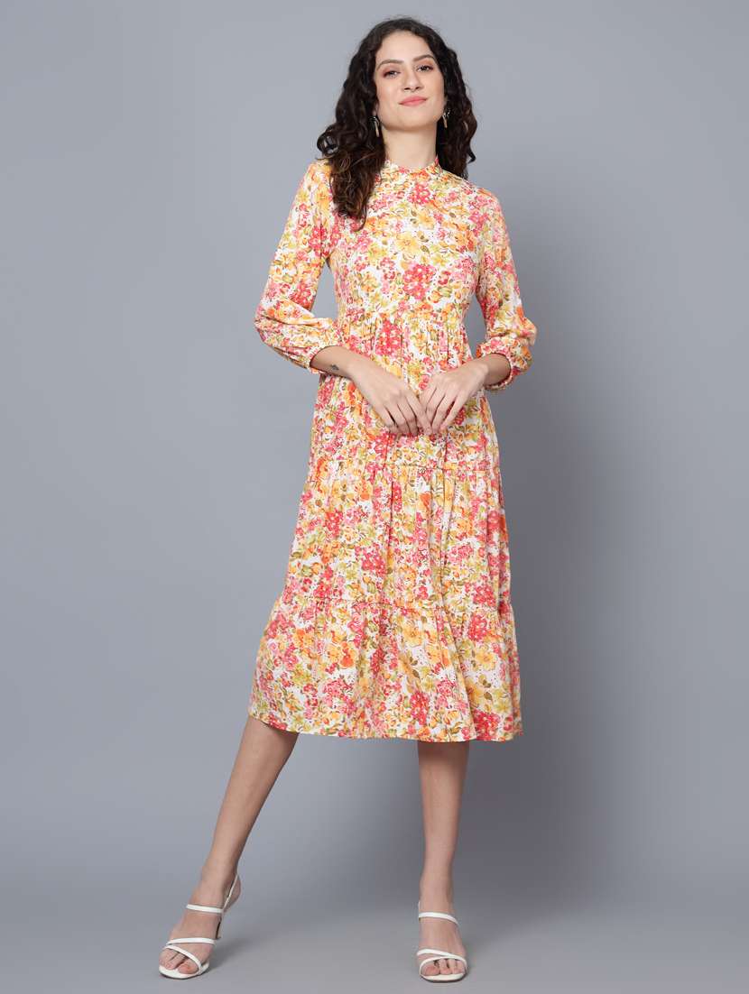 women floral print tiered dress - 20444587 - Zoom Image - 0