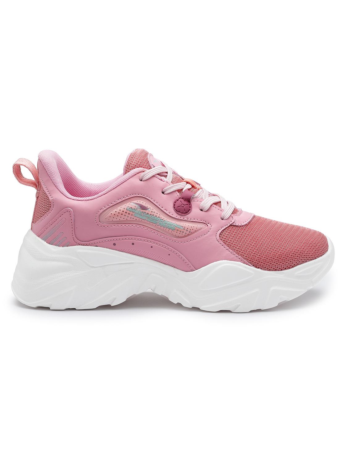 women color block pink lace-up sports shoe - 20445551 - Standard Image - 2