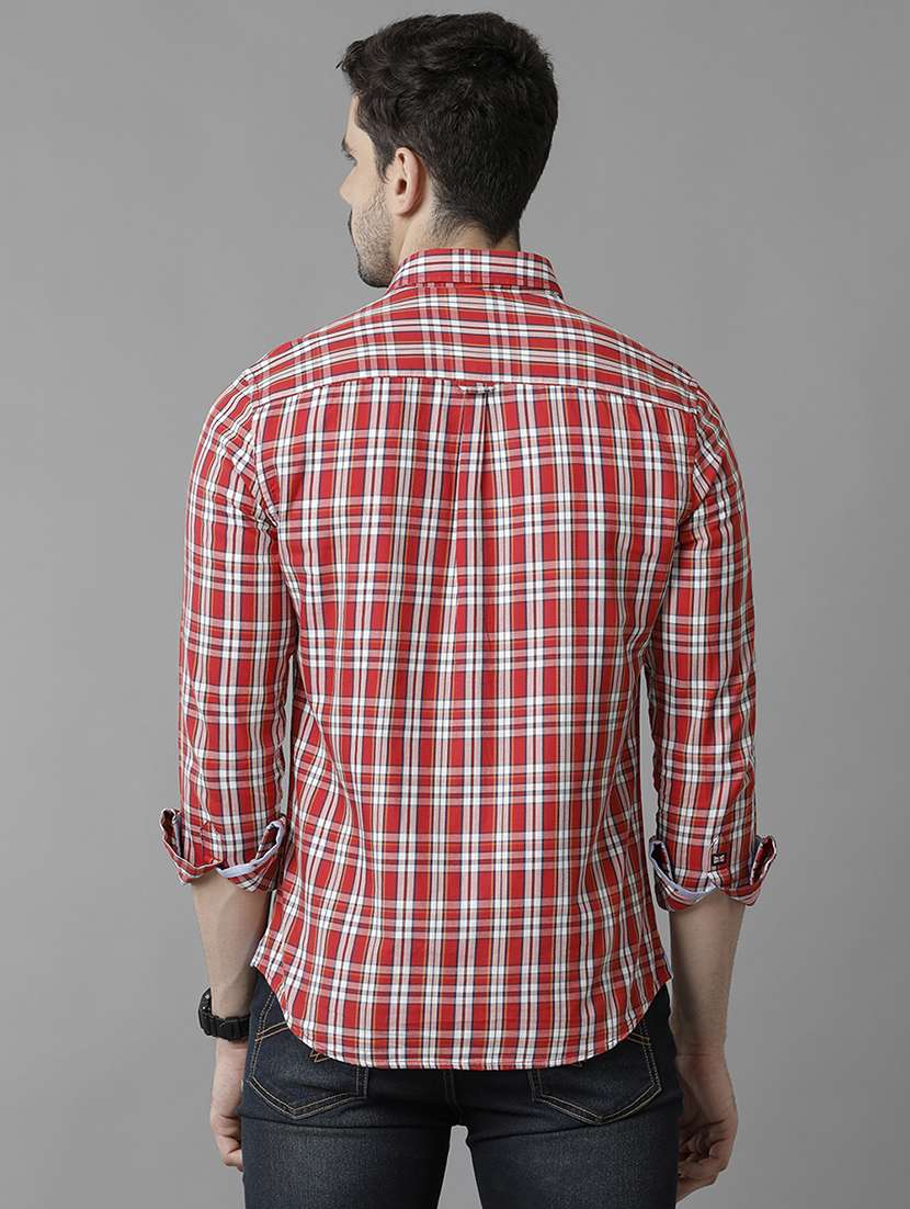 red cotton casual shirt - 20446019 -  Standard Image - 2