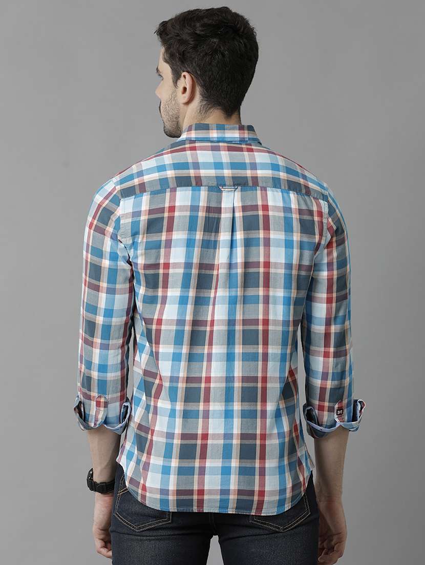 turquoise cotton casual shirt - 20446034 -  Standard Image - 2
