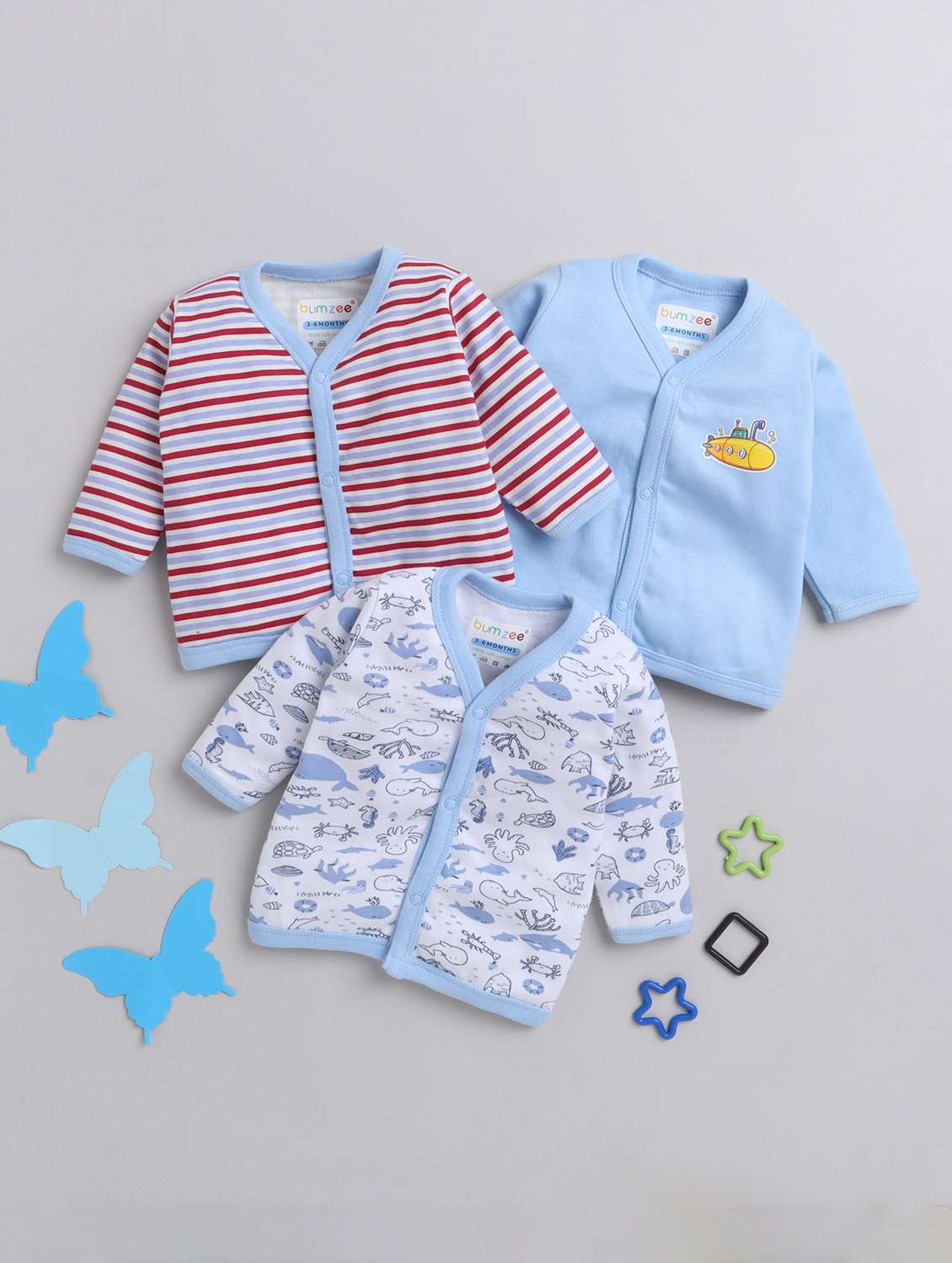 boys set of 3 printed t-shirts