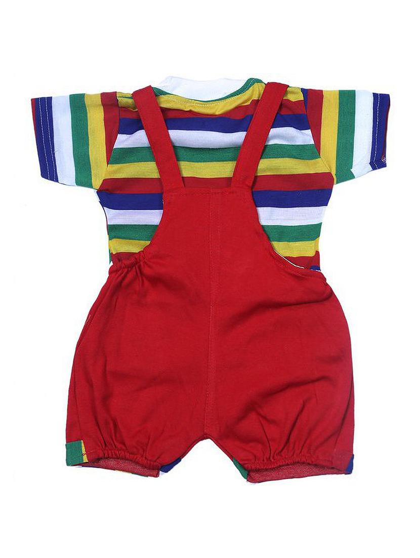 kids striped cotton dungree - 20446556 - Standard Image - 2