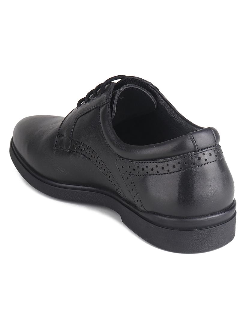 men solid black lace-up derby - 20446793 - Standard Image - 2
