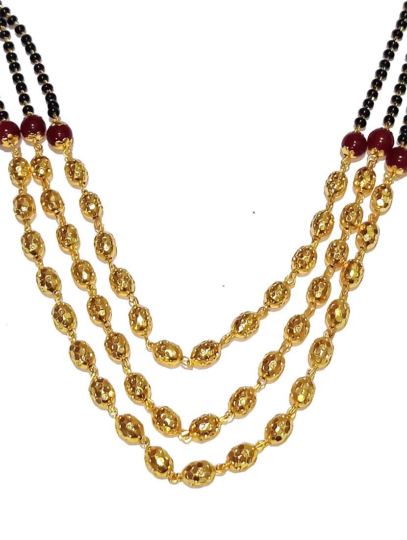 black & golden beads mangalsutra - 20447042 -  Standard Image - 2