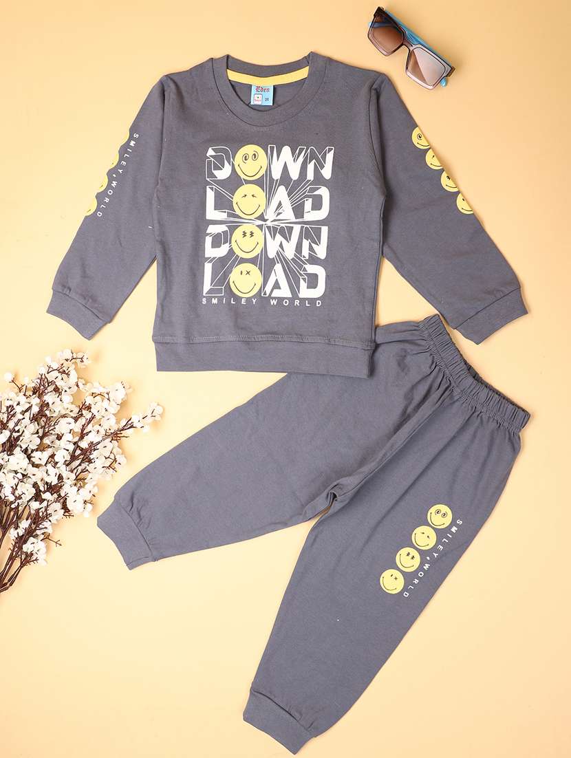 grey cotton suit sets twin & dungree