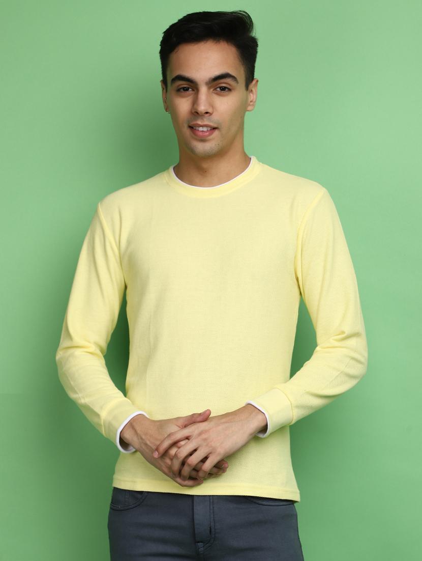 men solid long sleeve t-shirt - 20448128 -  Zoom Image - 0