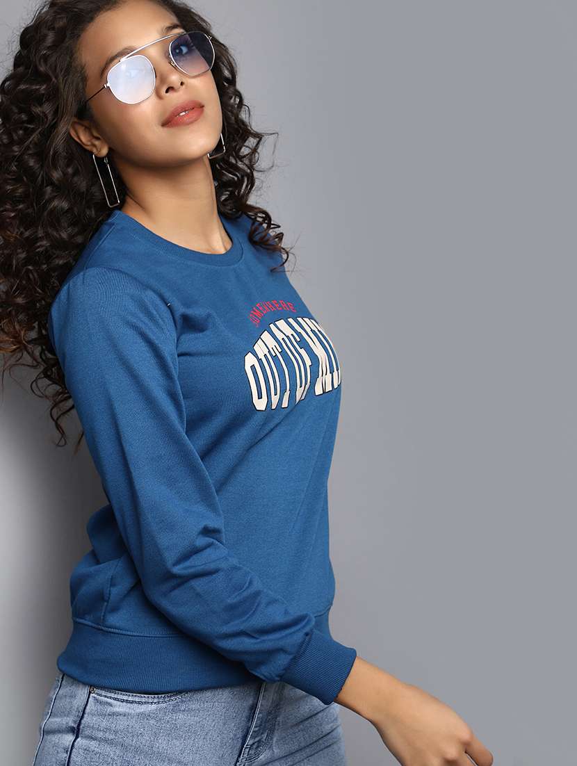 blue wool chest print sweatshirt - 20448251 -  Standard Image - 2