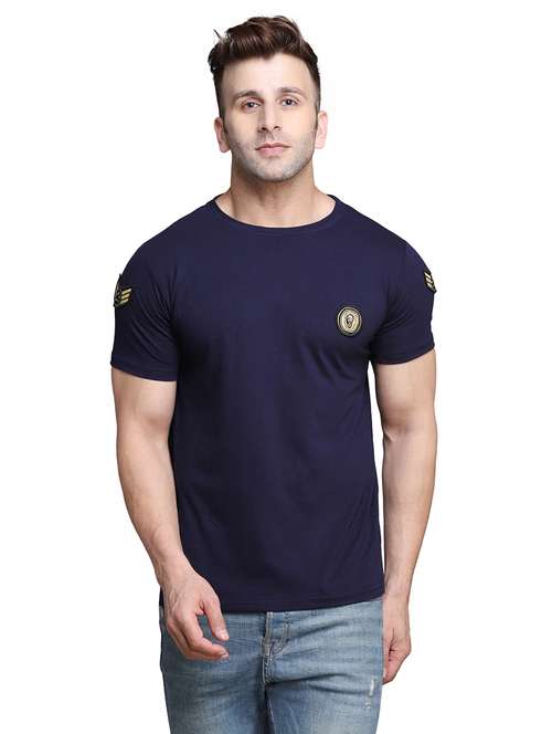 men round neck solid regular t-shirt - 20448612 - Standard Image - 0