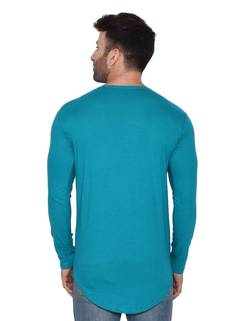 men long sleeved solid regular t-shirt - 20448621 - Standard Image - 2
