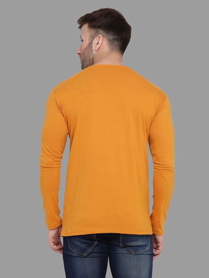 men long sleeved solid regular t-shirt - 20448654 -  Standard Image - 2