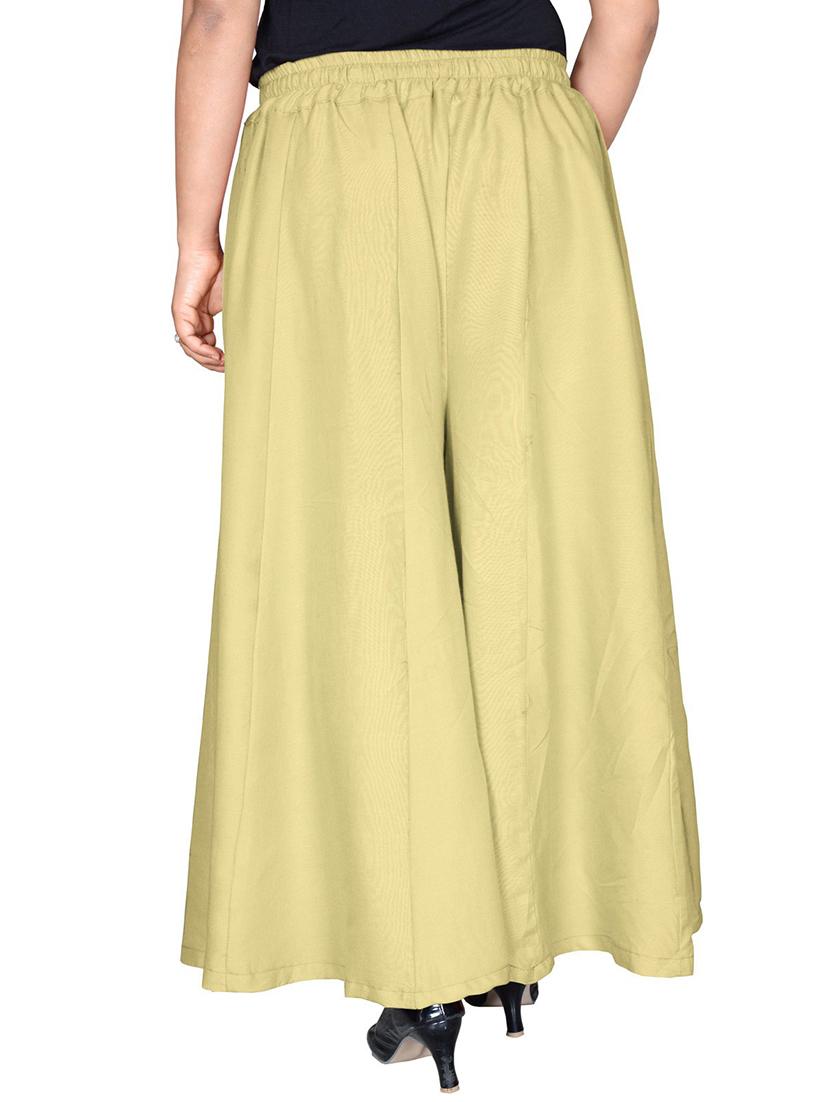 women mid rise solid flared palazzo - 20448711 - Standard Image - 2