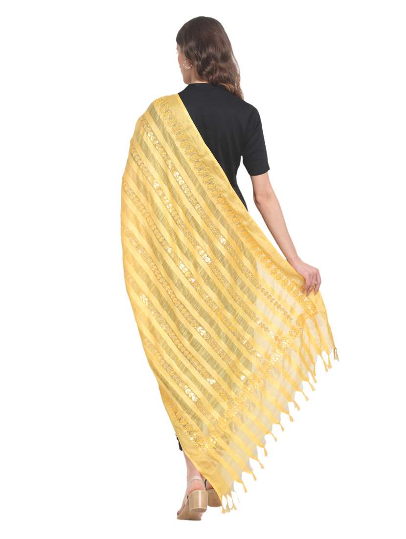 women yellow embroidered dupatta - 20448824 -  Standard Image - 2