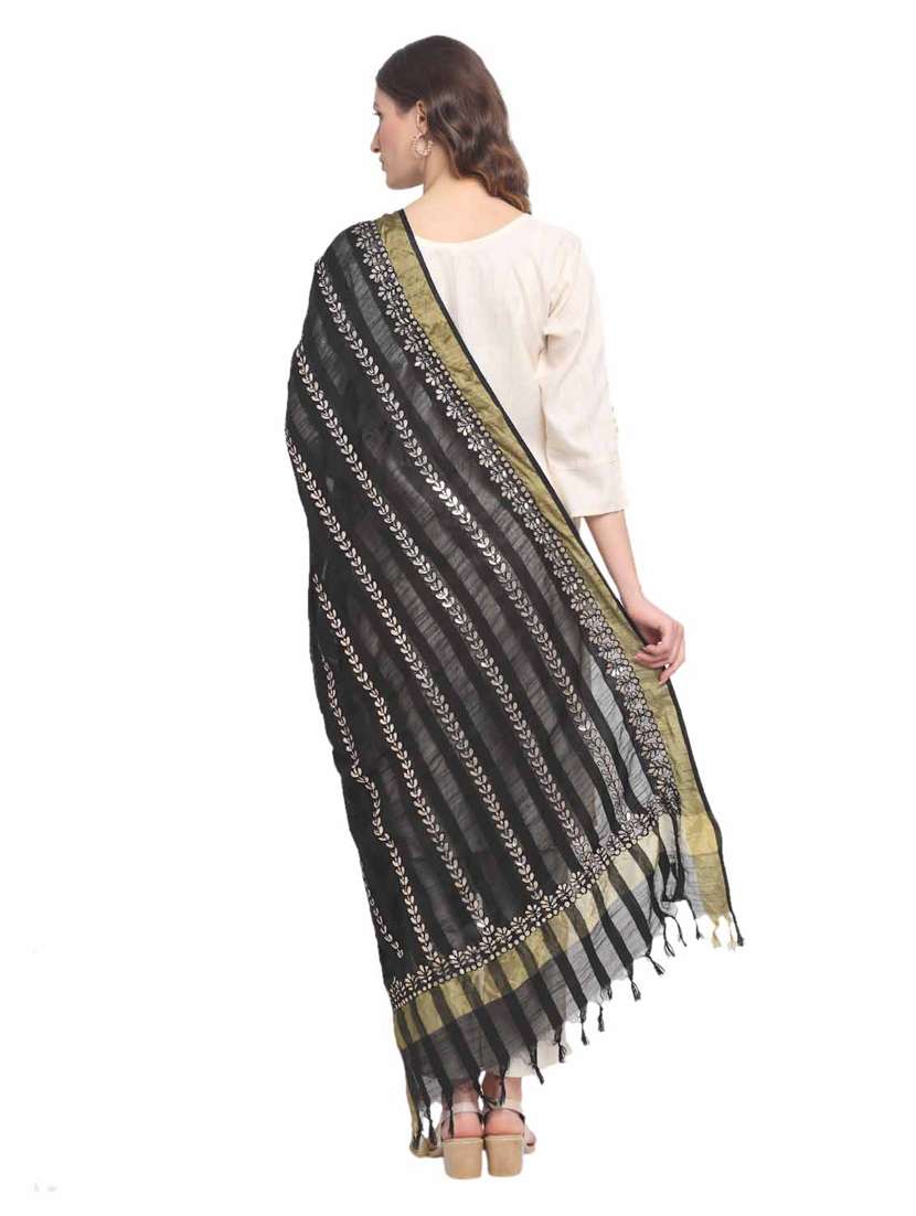 women black embroidered dupatta - 20448825 -  Standard Image - 2