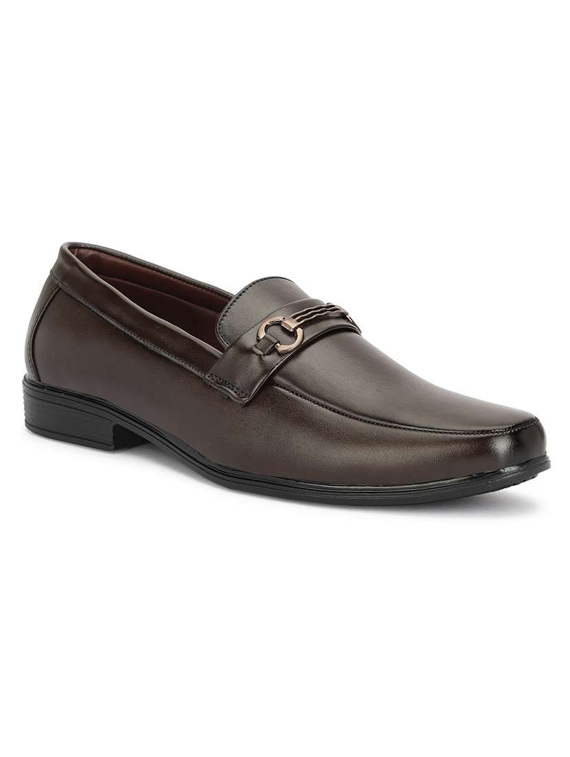 men's brown slip on moccasin