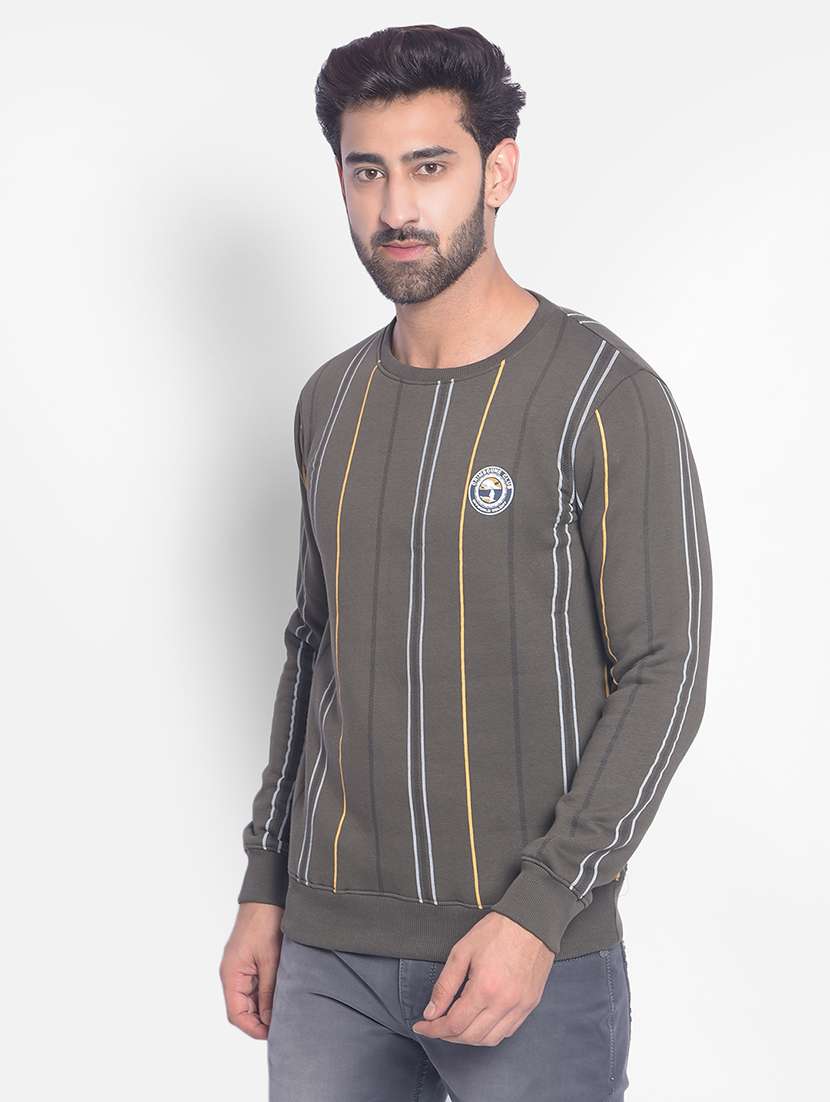 mens striped sweatshirt - 20449329 - Standard Image - 2