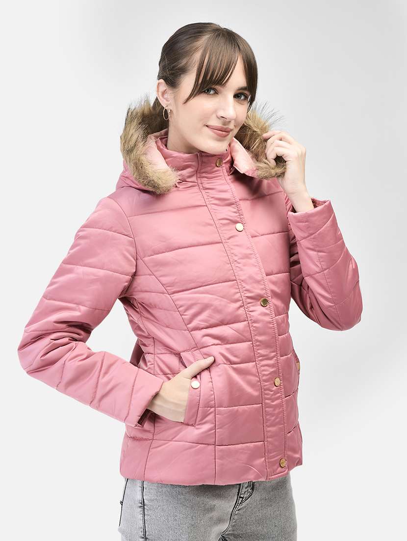 women solid long sleeve quilted jacket  - 20449379 -  Standard Image - 2