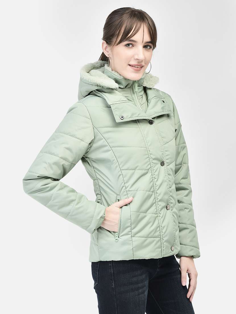 women neo mint polyester quilted & padded jacket - 20449386 - Standard Image - 2