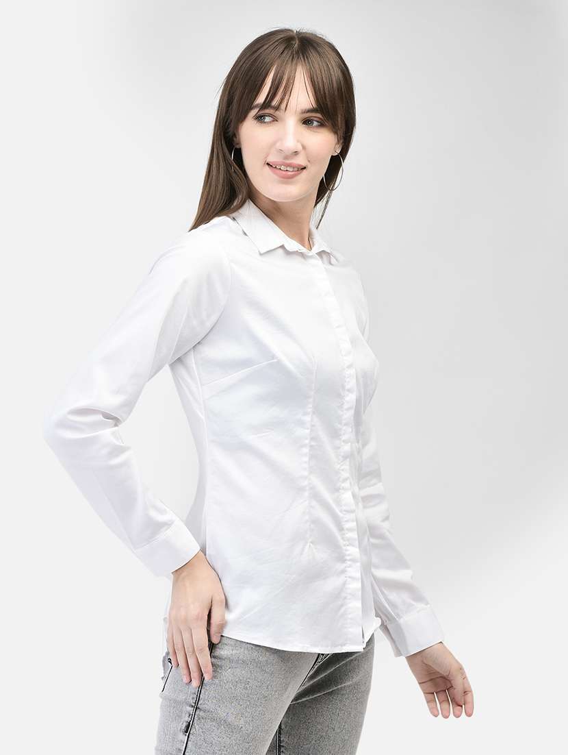 solid casual cotton shirt - 20449410 -  Standard Image - 2