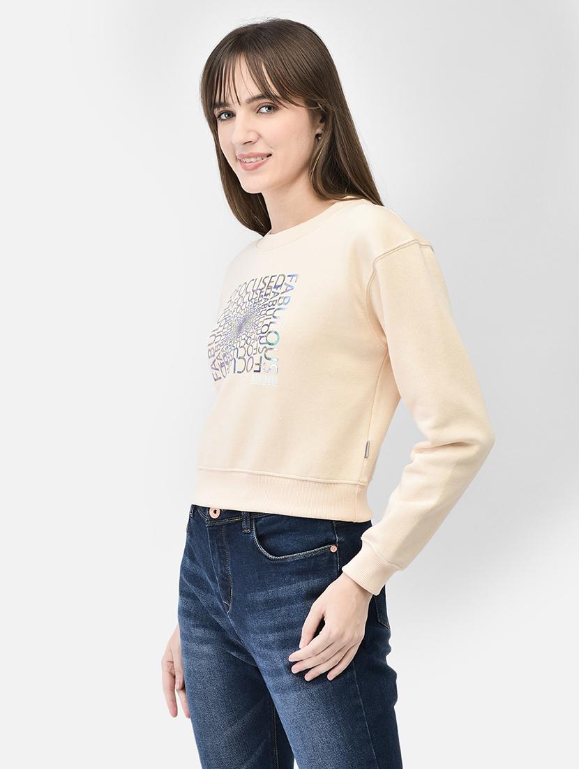 women's chest print sweatshirt - 20449427 - Standard Image - 2