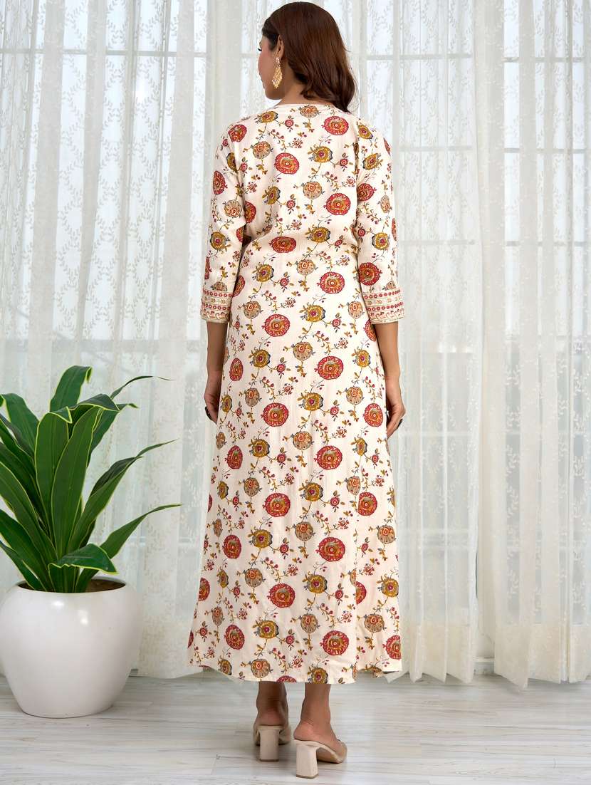 women floral printed kurta jacket set - 20449483 -  Standard Image - 2