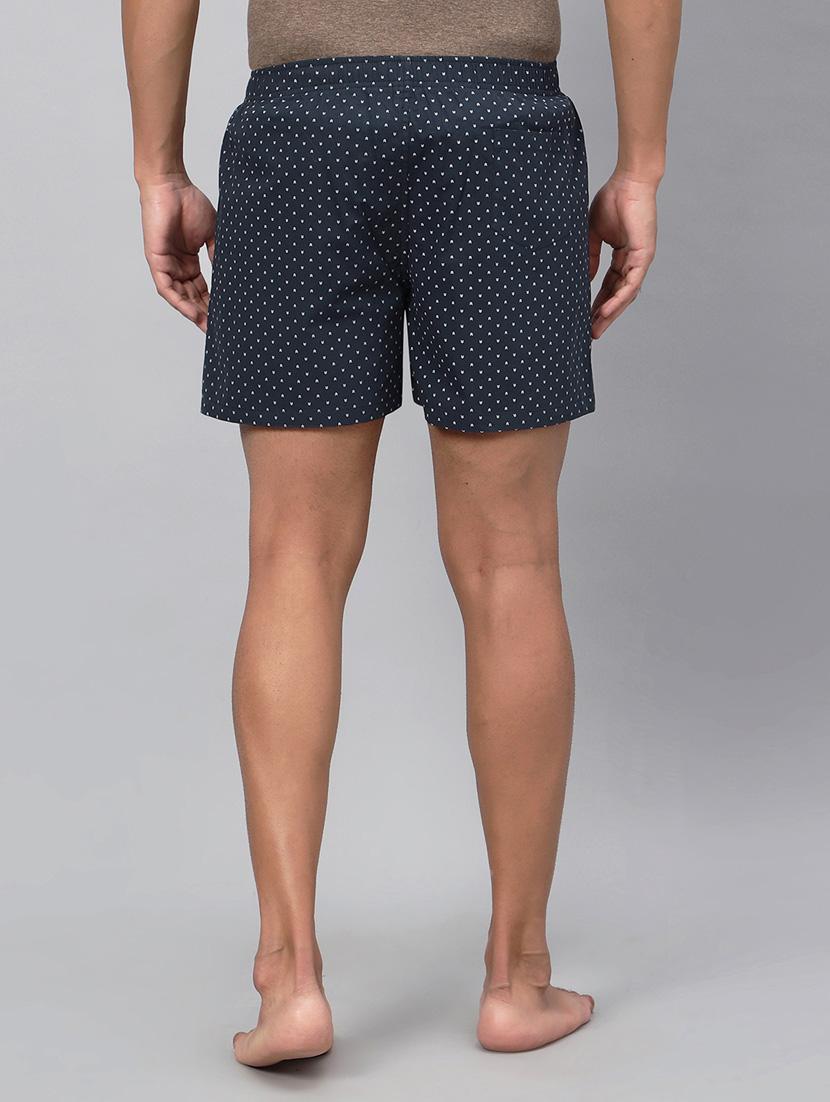 navy blue printed cotton boxer - 20450053 - Standard Image - 2