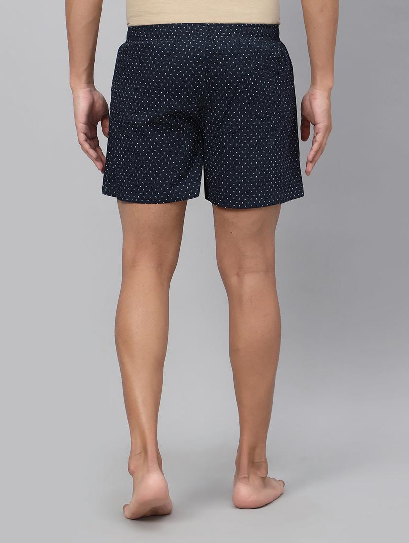 navy blue printed cotton boxer - 20450057 - Standard Image - 2