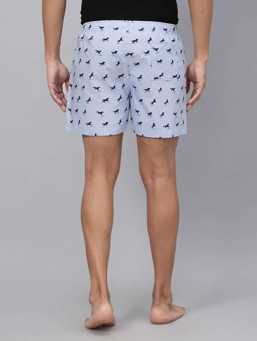 light blue quirky print cotton boxer - 20450064 - Standard Image - 2