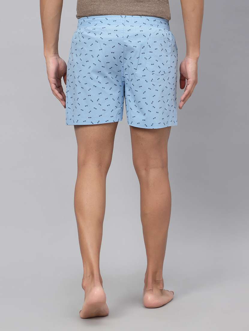 light blue quirky print cotton boxer - 20450067 - Standard Image - 2