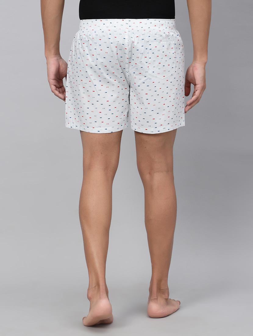 white quirky print cotton boxer - 20450072 - Standard Image - 2