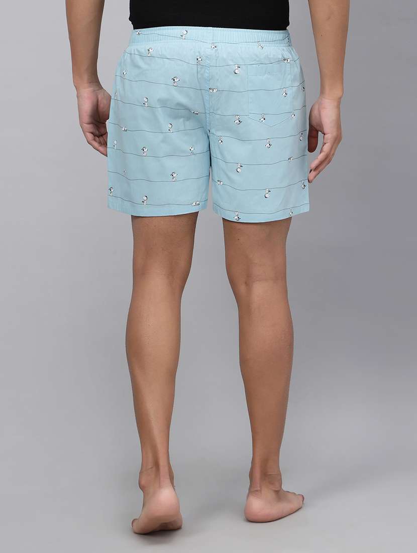 light blue quirky print cotton boxer - 20450073 - Standard Image - 2