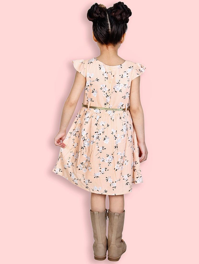 girls round neck cap sleeve frock - 20451343 - Standard Image - 2
