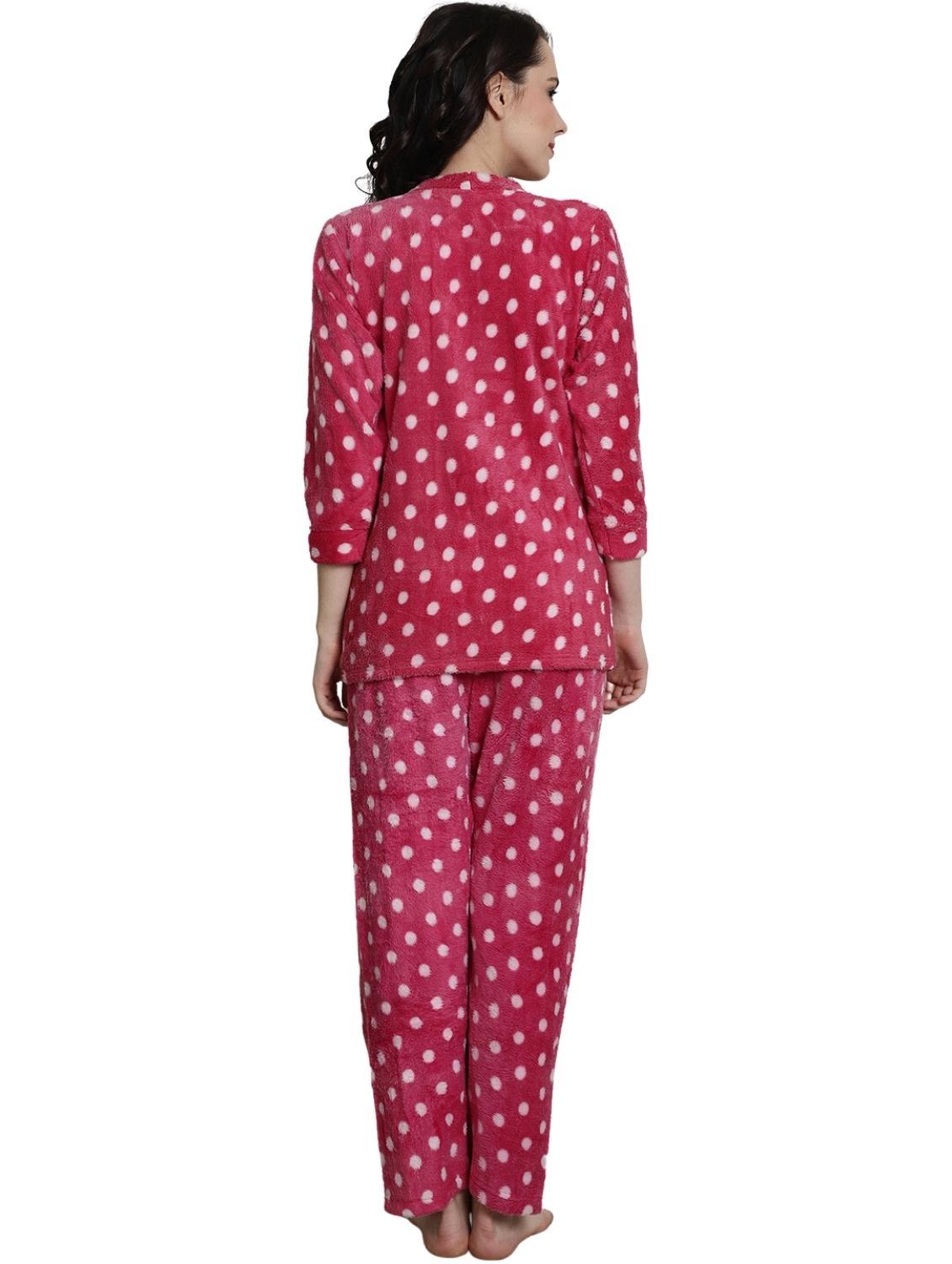 pink polka dots pyjama nightwear set - 20451393 - Standard Image - 2