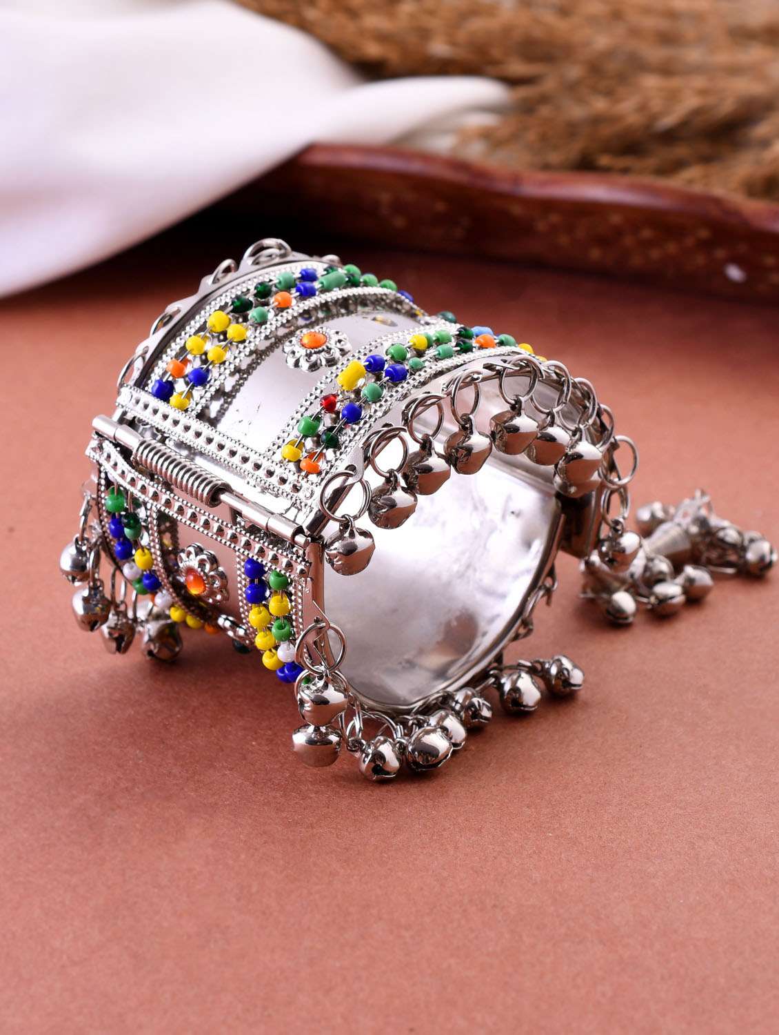 silver stainless steel cuffs bracelet