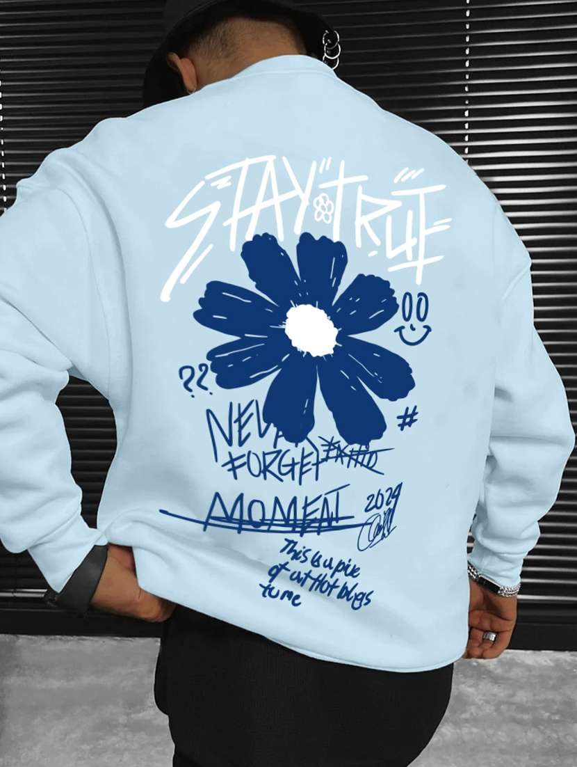 men oversized back print sweatshirt - 20451487 -  Standard Image - 2