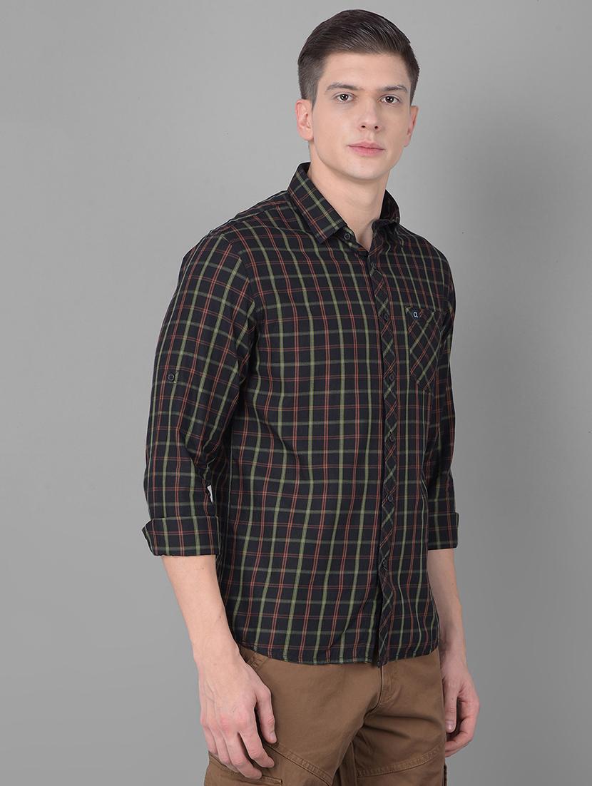 slim fit checked casual shirt - 20455005 - Standard Image - 2