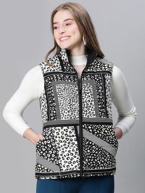 women black polyester regular jacket - 20458021 - Standard Image - 0
