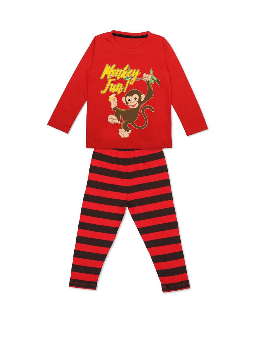 boys graphic print pyjama nightwear set