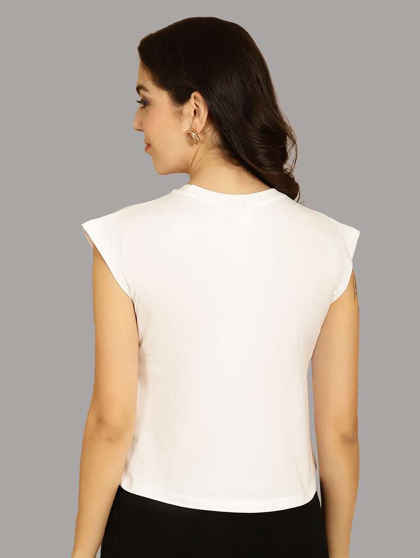 women's plain round neck t-shirt - 20458336 -  Standard Image - 2