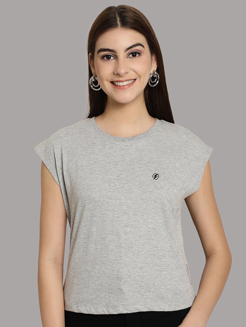 women's plain round neck t-shirt - 20458338 -  Zoom Image - 0