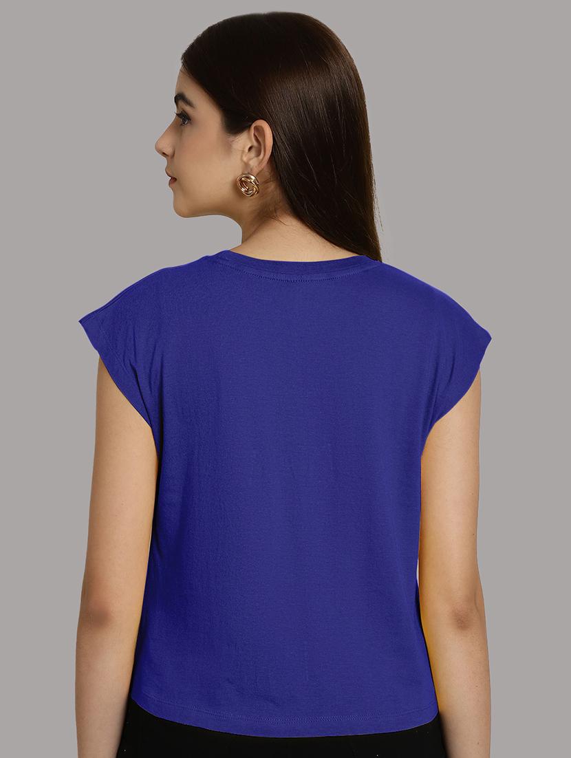 women's plain round neck t-shirt - 20458339 - Standard Image - 2