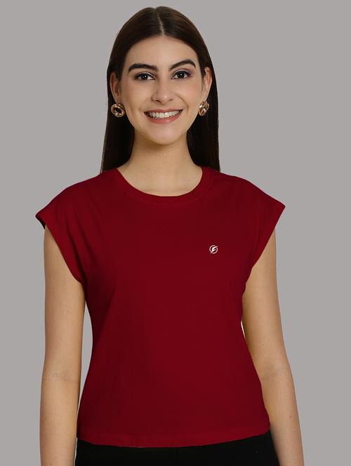 women's plain round neck t-shirt - 20458342 - Standard Image - 0