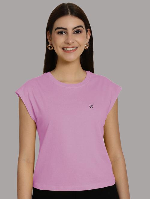women's plain round neck t-shirt - 20458343 - Standard Image - 0