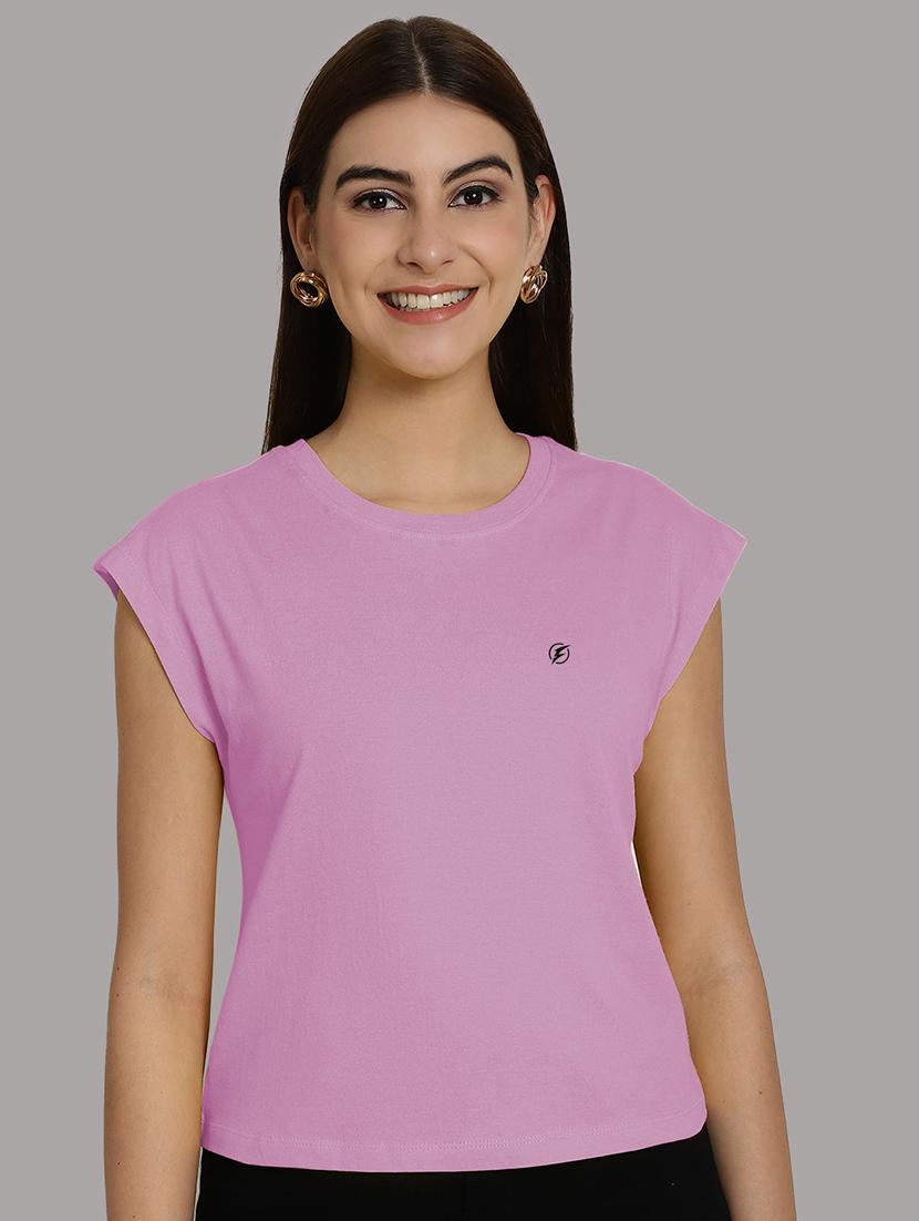 women's plain round neck t-shirt - 20458343 - Zoom Image - 0