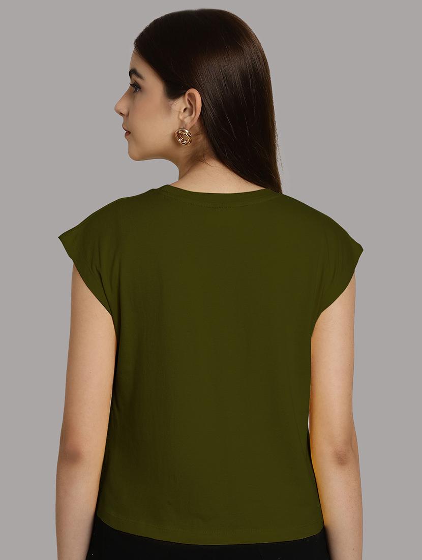women's plain round neck t-shirt - 20458349 - Standard Image - 2