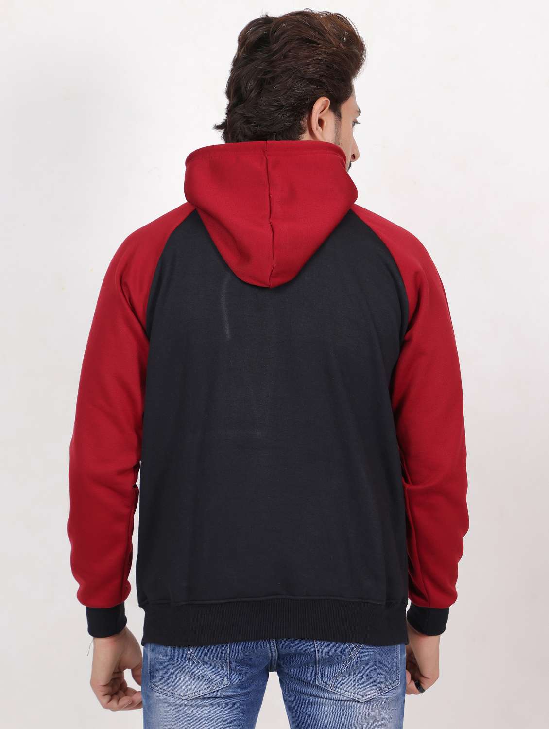 men hooded chest printed sweatshirt - 20458985 - Standard Image - 2