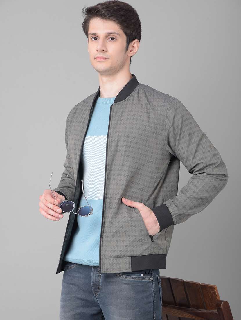 crimsoune club men's grey printed jacket