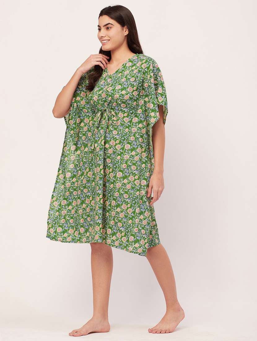 women printed round neck nighty - 20468199 -  Standard Image - 2