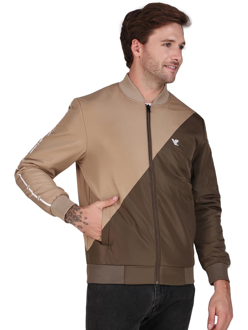 men color block multi colored polyester casual jacket - 20468289 - Standard Image - 2