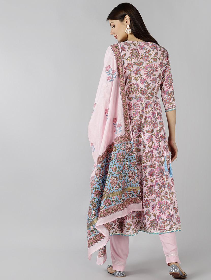rosewater three quarter sleeve suit set - 20468693 - Standard Image - 2
