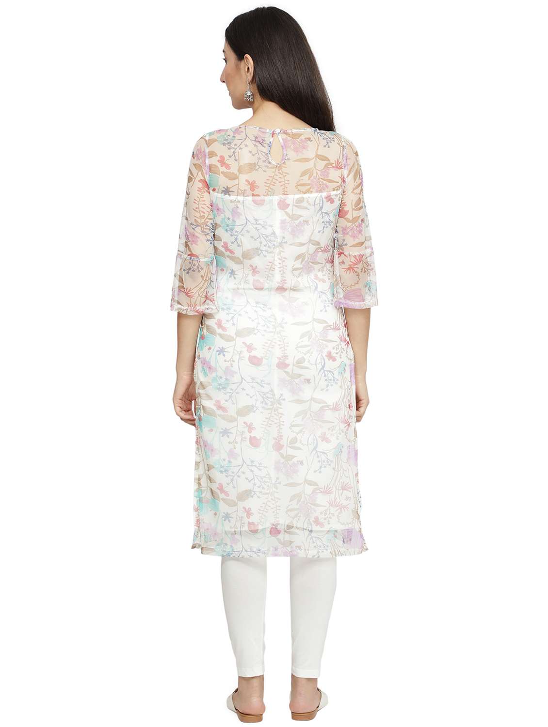 floral straight kurta - 20468812 - Standard Image - 2